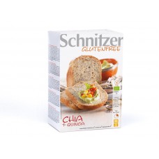 Schnitzer BIO bezglutēna maize ar kvinoju un čia sēklām, 2x250g